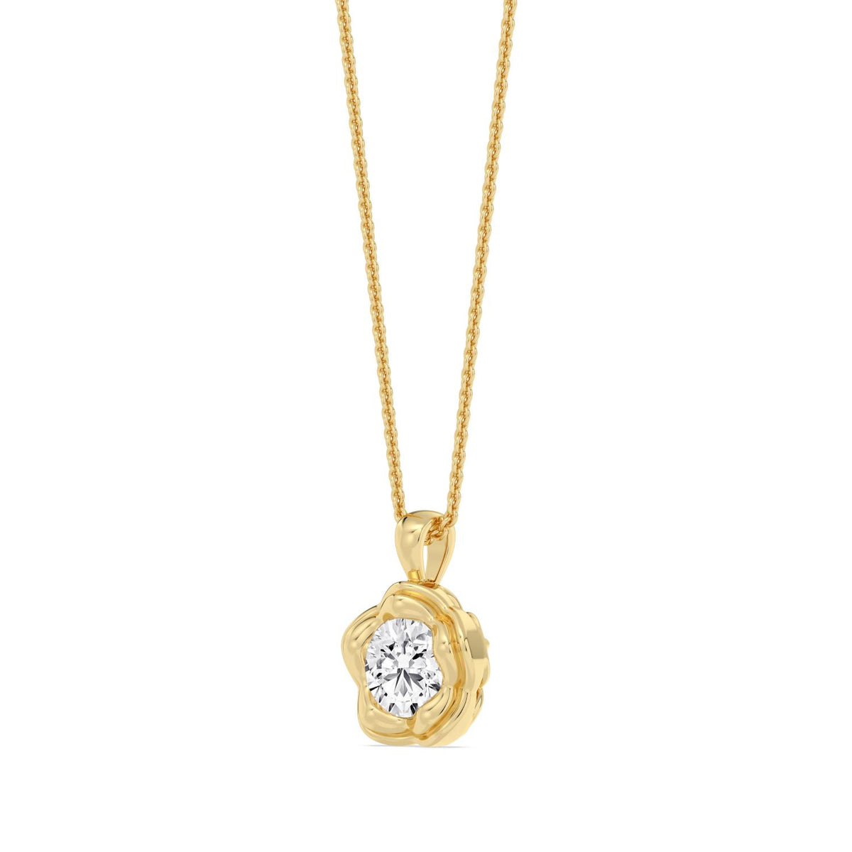 Yellow gold Diamond Pendant · 1 ctw