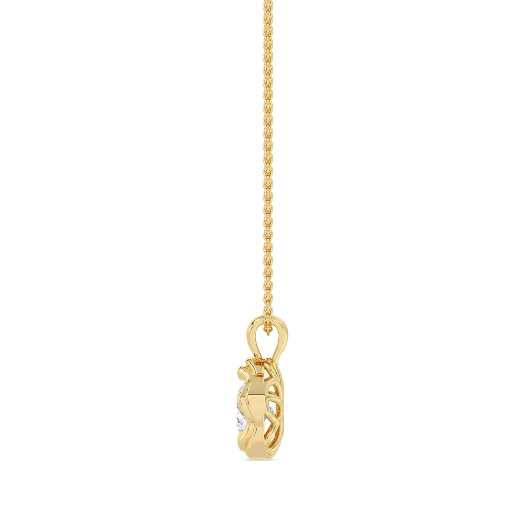 Yellow gold Diamond Pendant · 1 ctw