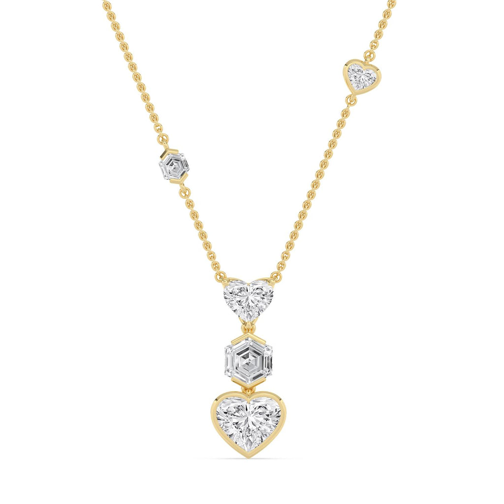 Yellow gold Diamond Pendant · 3.36 ctw