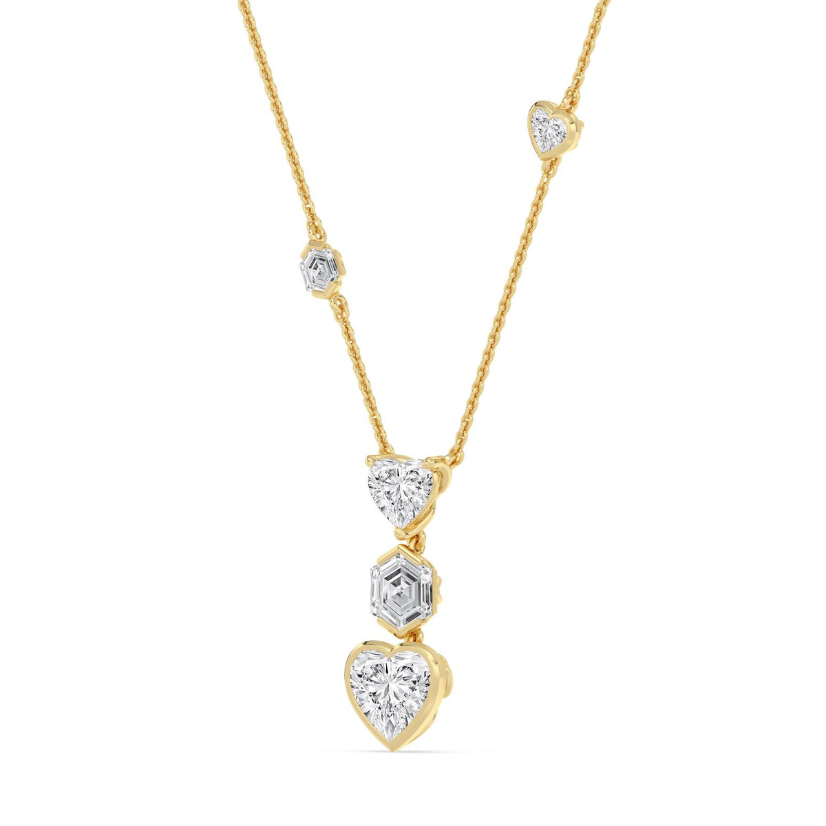 Yellow gold Diamond Pendant · 3.36 ctw