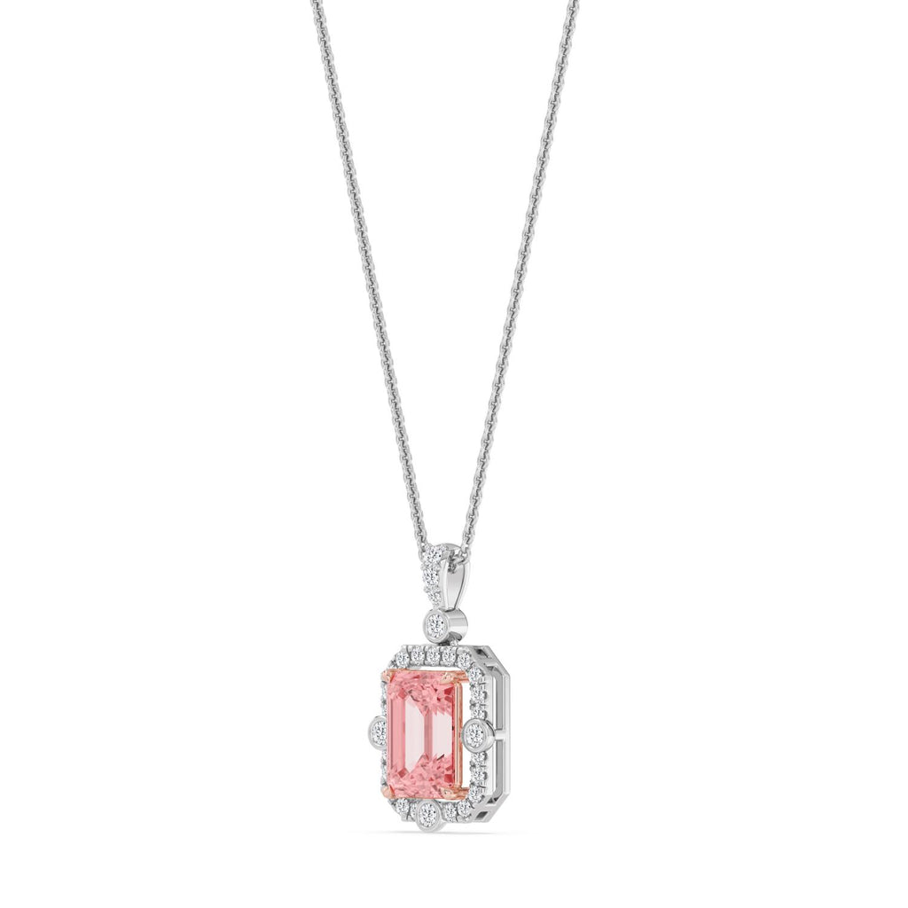 Rose & White gold Diamond Pendant · 2.24 ctw