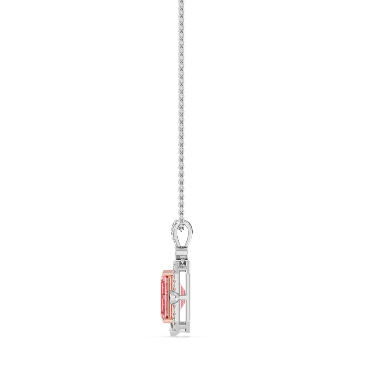 Rose & White gold Diamond Pendant · 2.24 ctw
