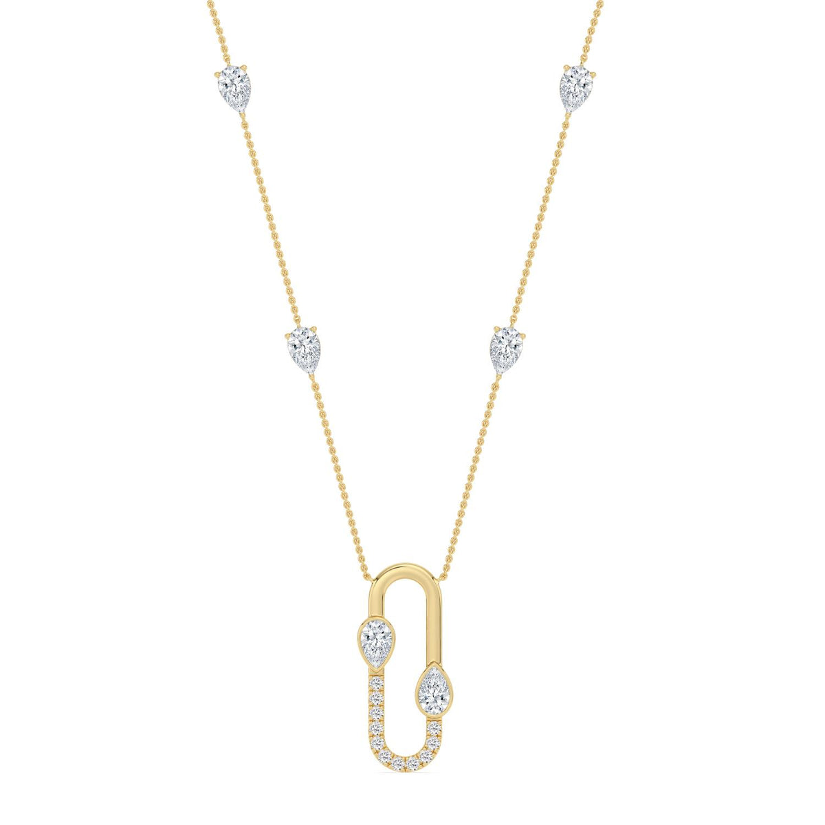 Yellow gold Diamond Pendant · 3.68 ctw