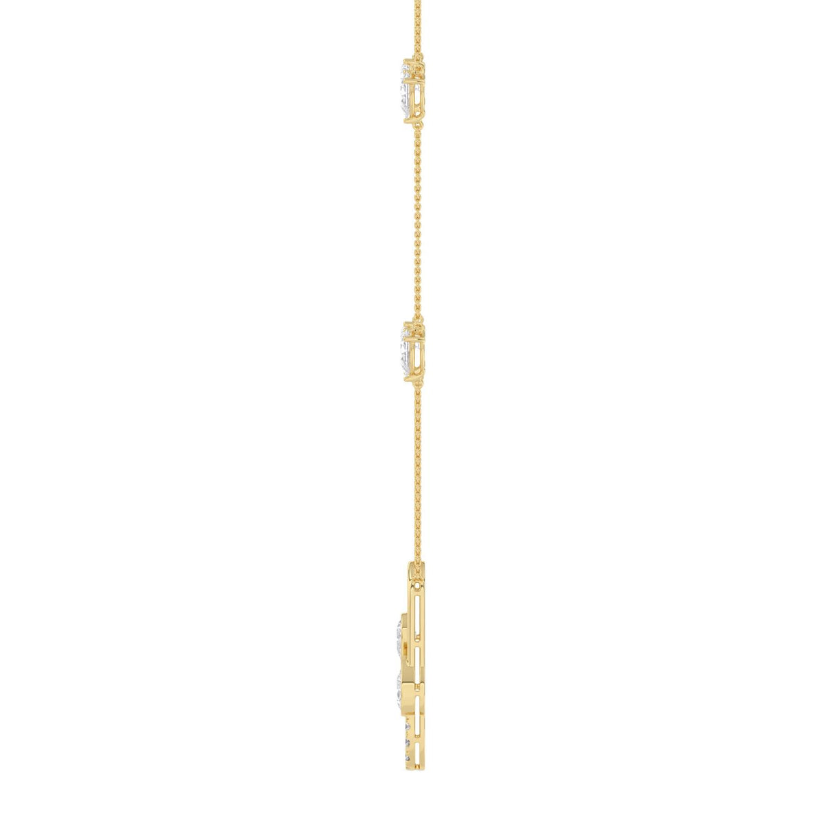 Yellow gold Diamond Pendant · 3.68 ctw