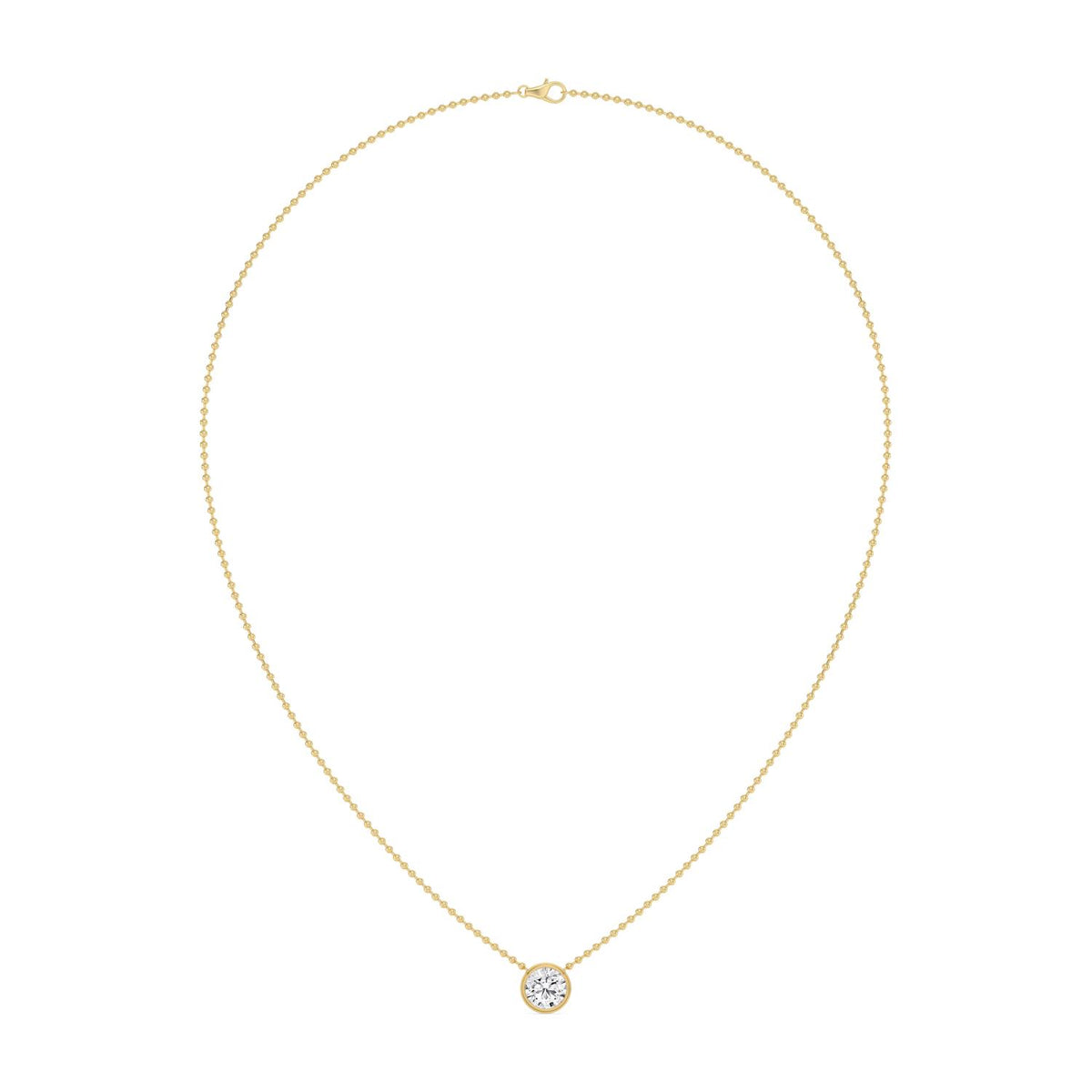 Yellow gold Diamond Pendant · 2 ctw