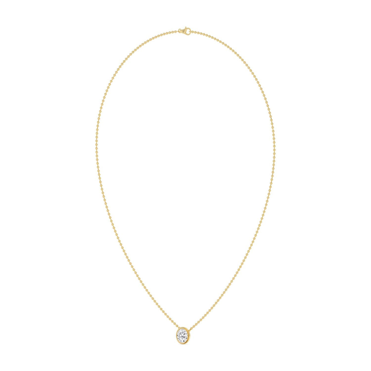 Yellow gold Diamond Pendant · 2 ctw