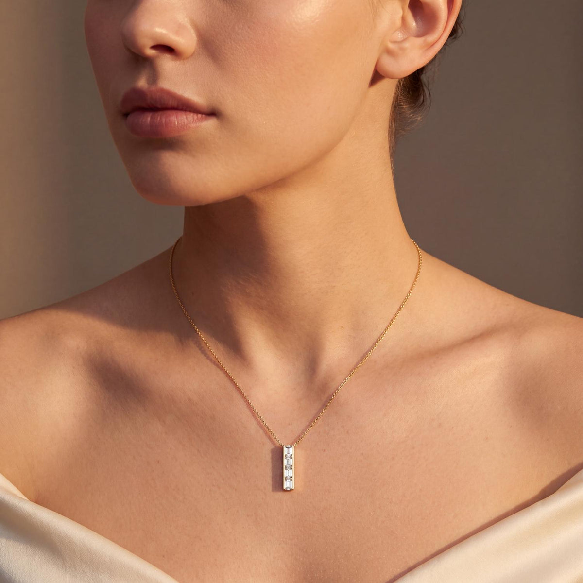 Yellow gold Diamond Pendant · 0.84 ctw