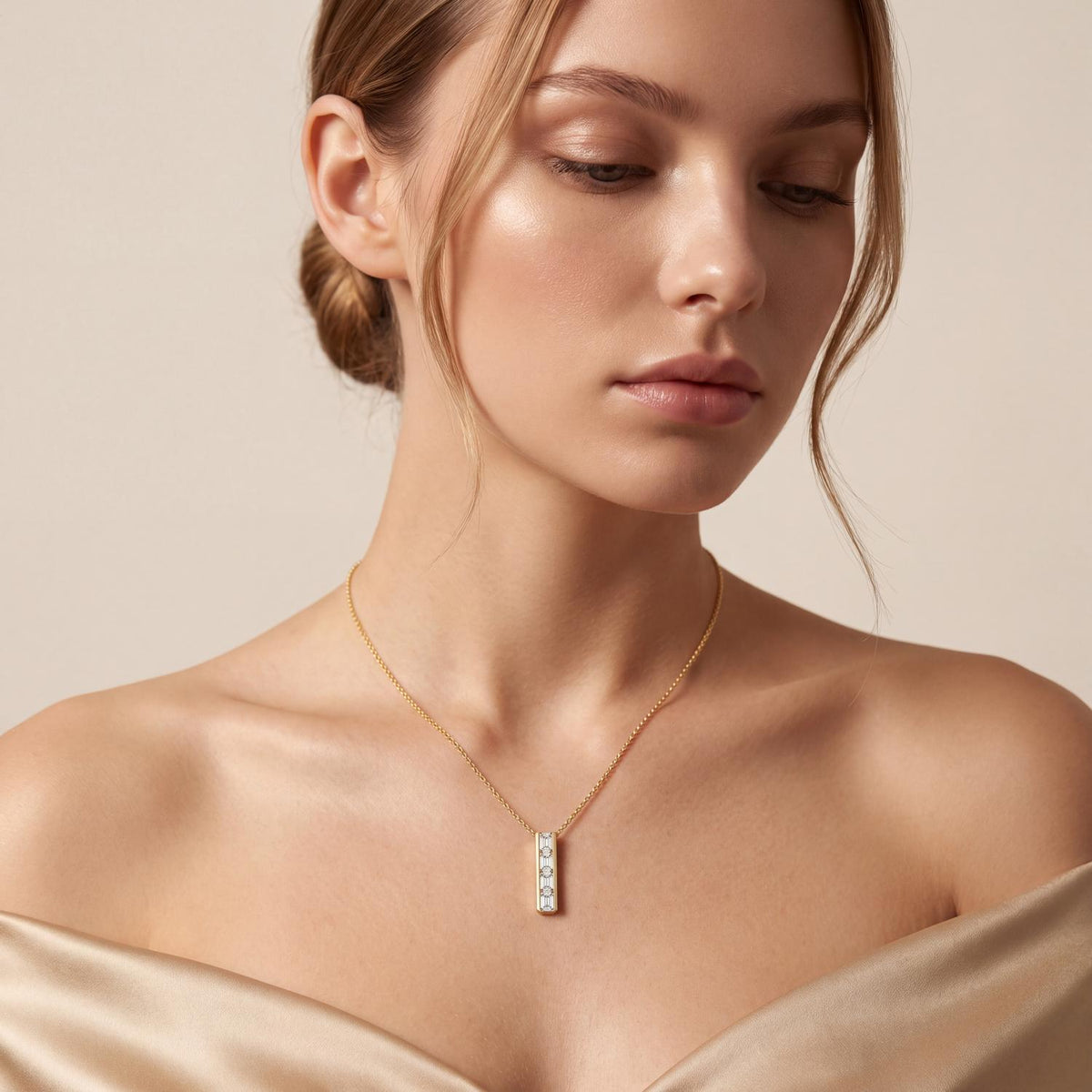 Yellow gold Diamond Pendant · 0.84 ctw