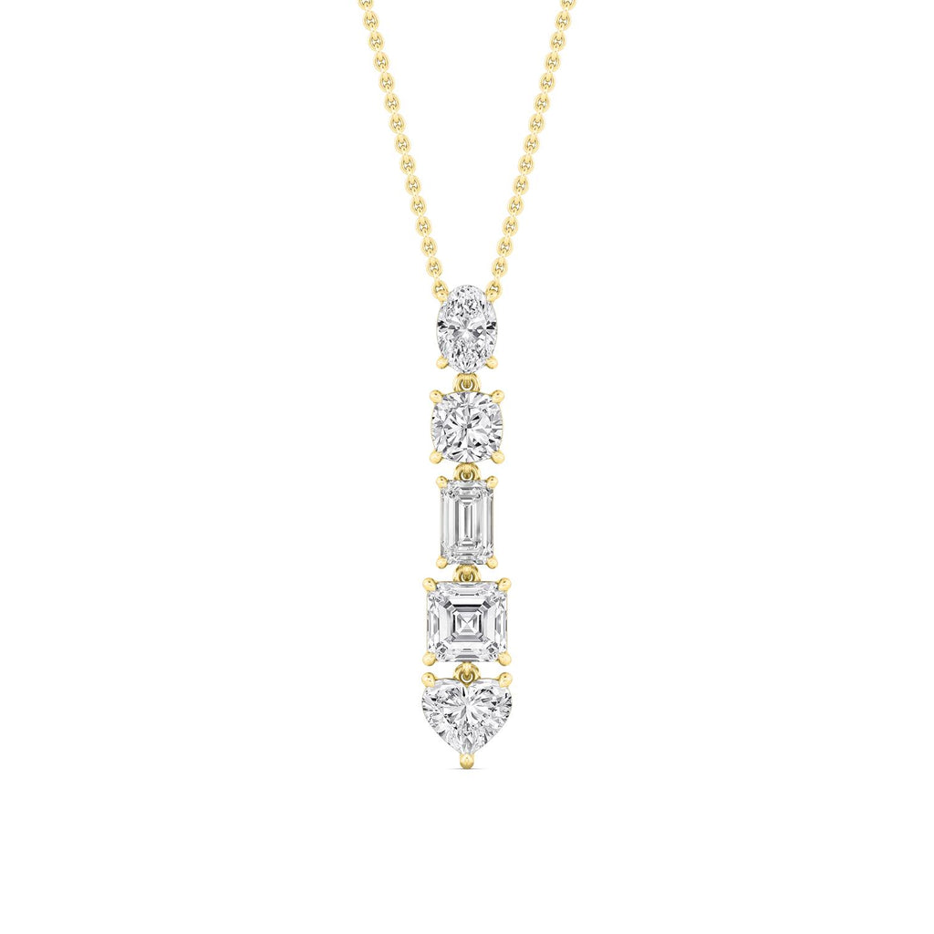 Yellow gold Diamond Pendant · 2.5 ctw