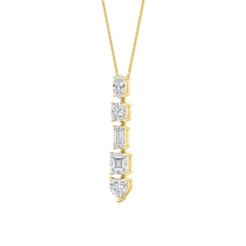 Yellow gold Diamond Pendant · 2.5 ctw