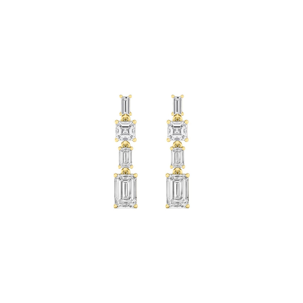 Yellow gold Diamond Earrings · 2 ctw