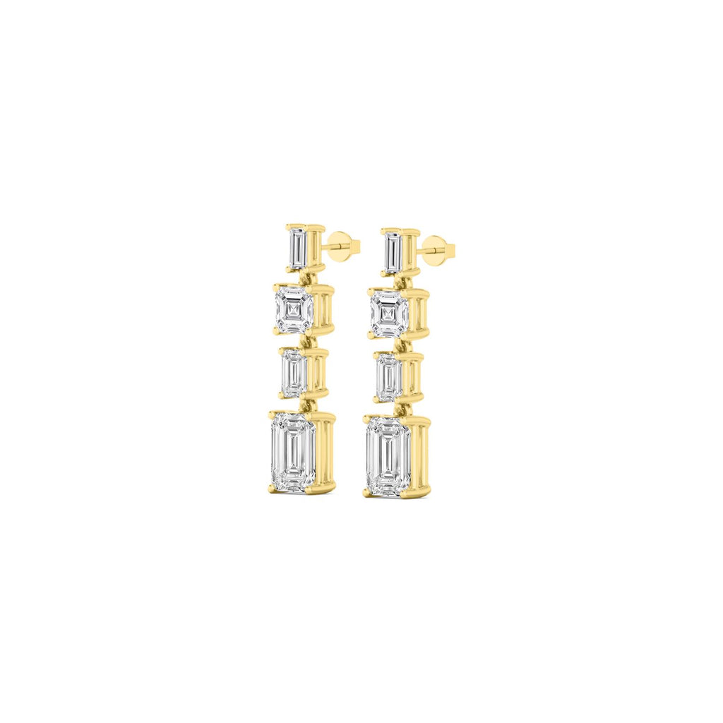 Yellow gold Diamond Earrings · 2 ctw