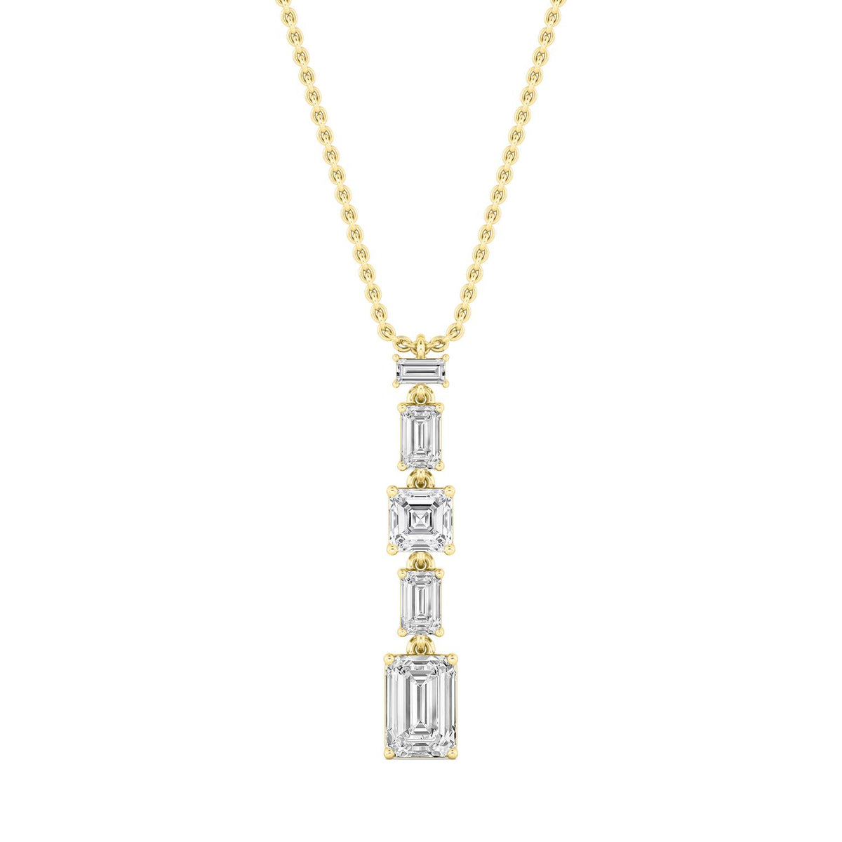 Yellow gold Diamond Pendant · 1.5 ctw