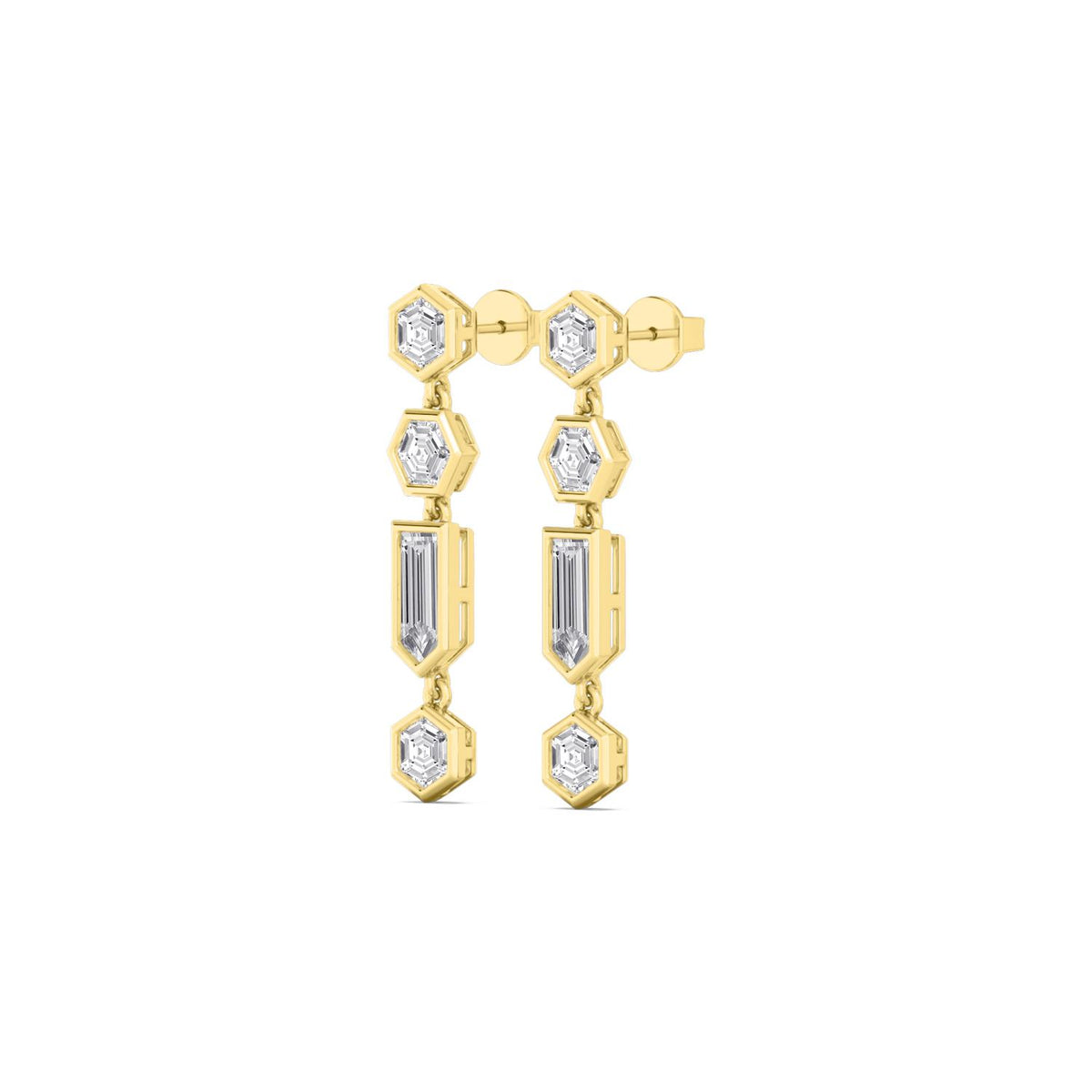 Yellow gold Diamond Earrings · 1.88 ctw