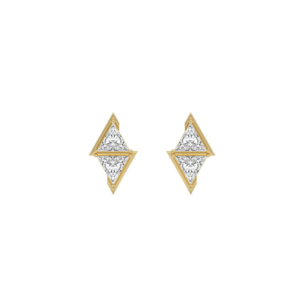Yellow gold Diamond Earrings · 1.37 ctw