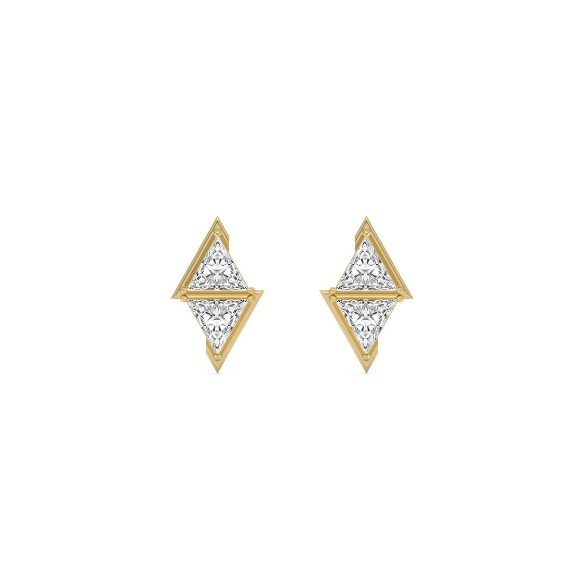 Yellow gold Diamond Earrings · 1.37 ctw