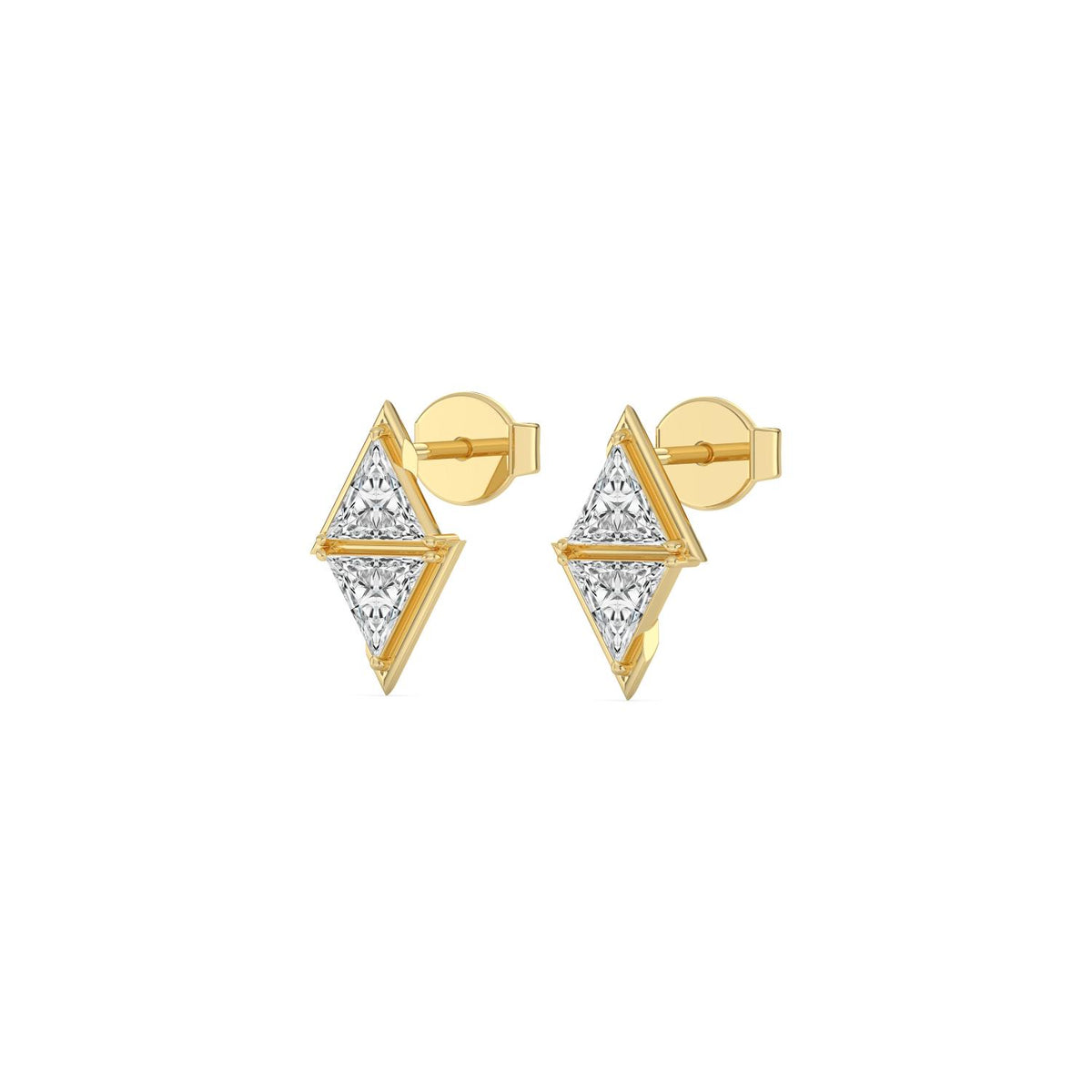Yellow gold Diamond Earrings · 1.37 ctw