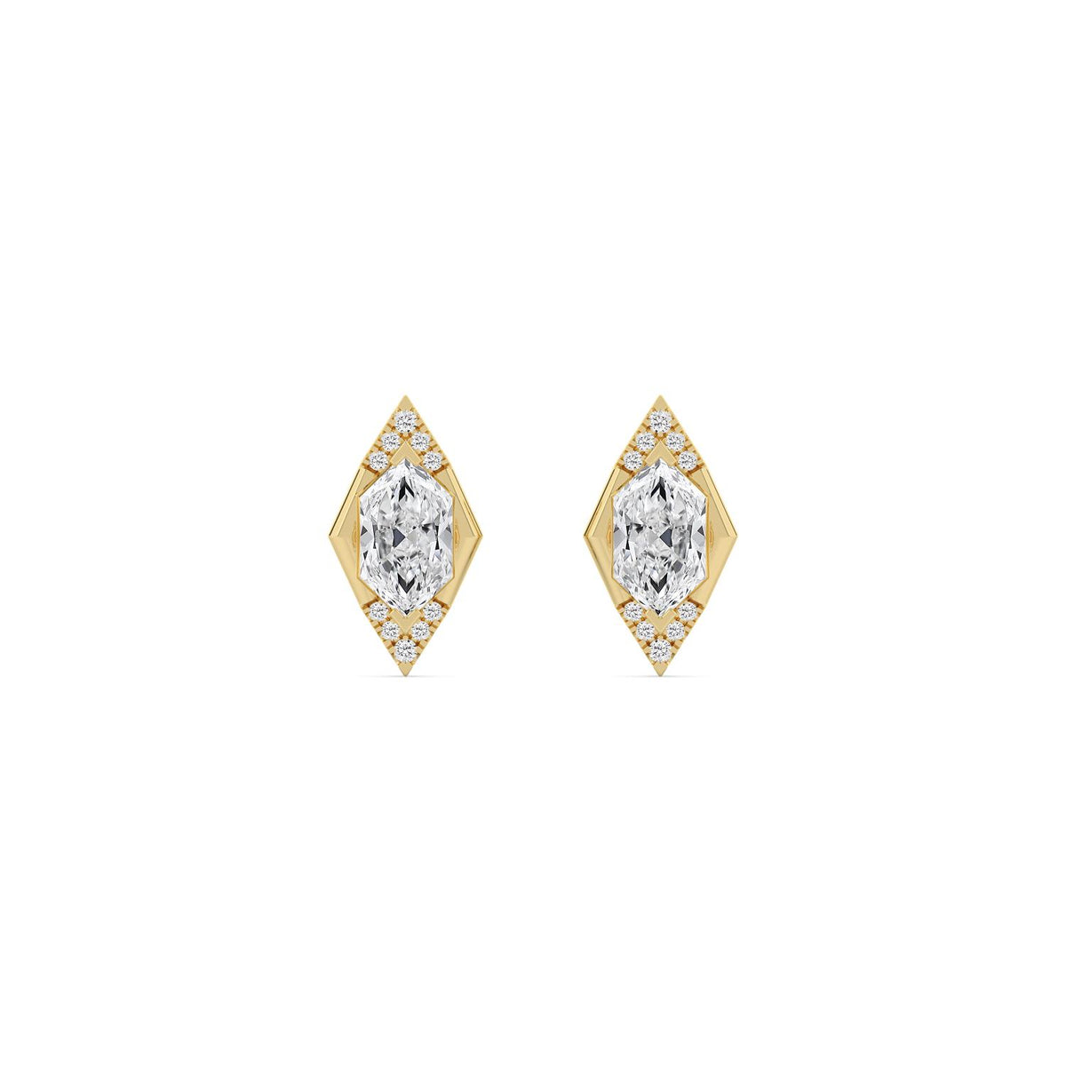 Yellow gold Diamond Earrings · 1.51 ctw