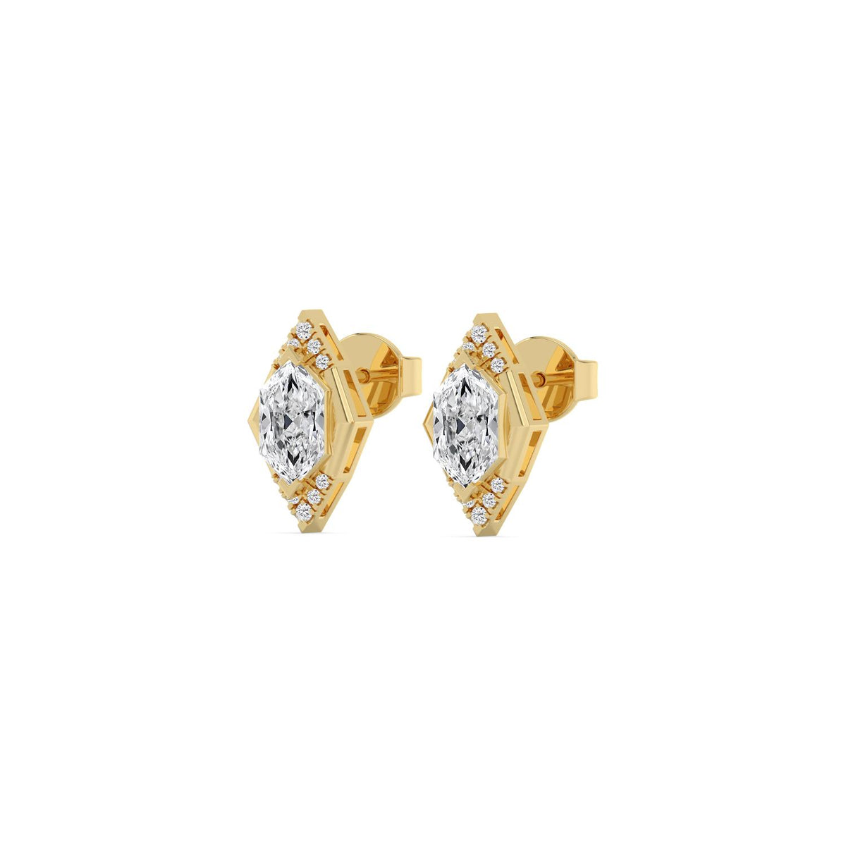 Yellow gold Diamond Earrings · 1.51 ctw