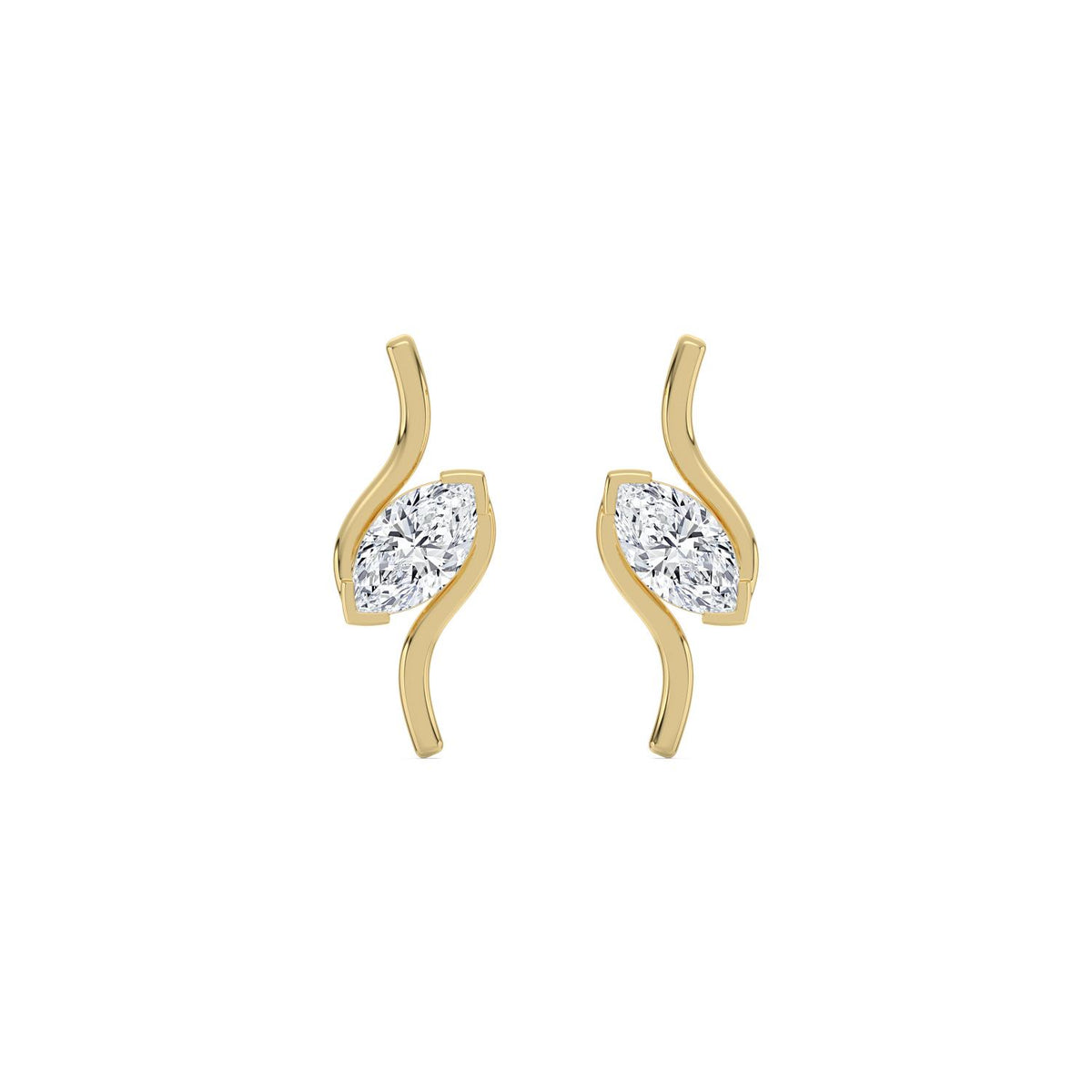 Yellow gold Diamond Earrings · 1.5 ctw