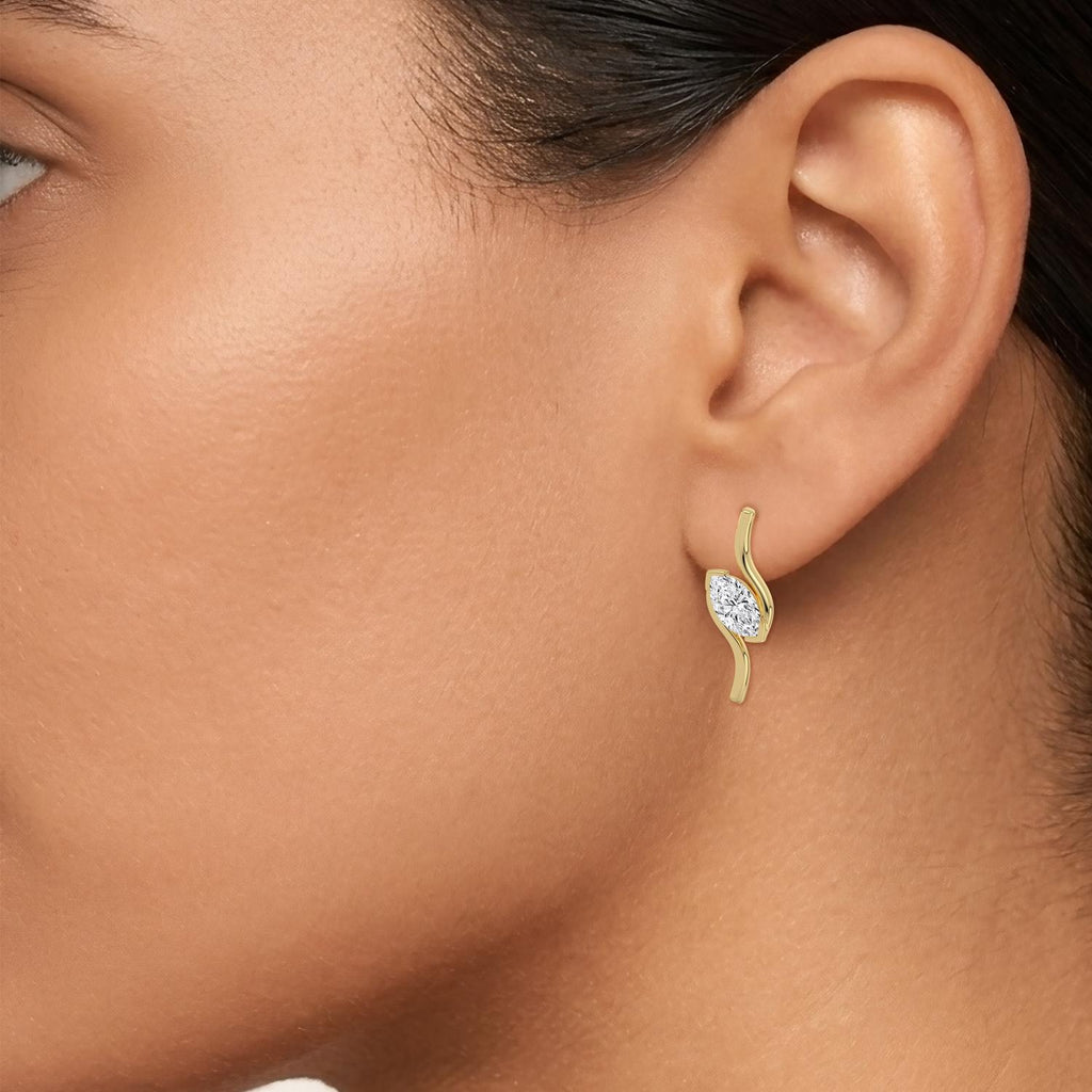 Yellow gold Diamond Earrings · 1.5 ctw