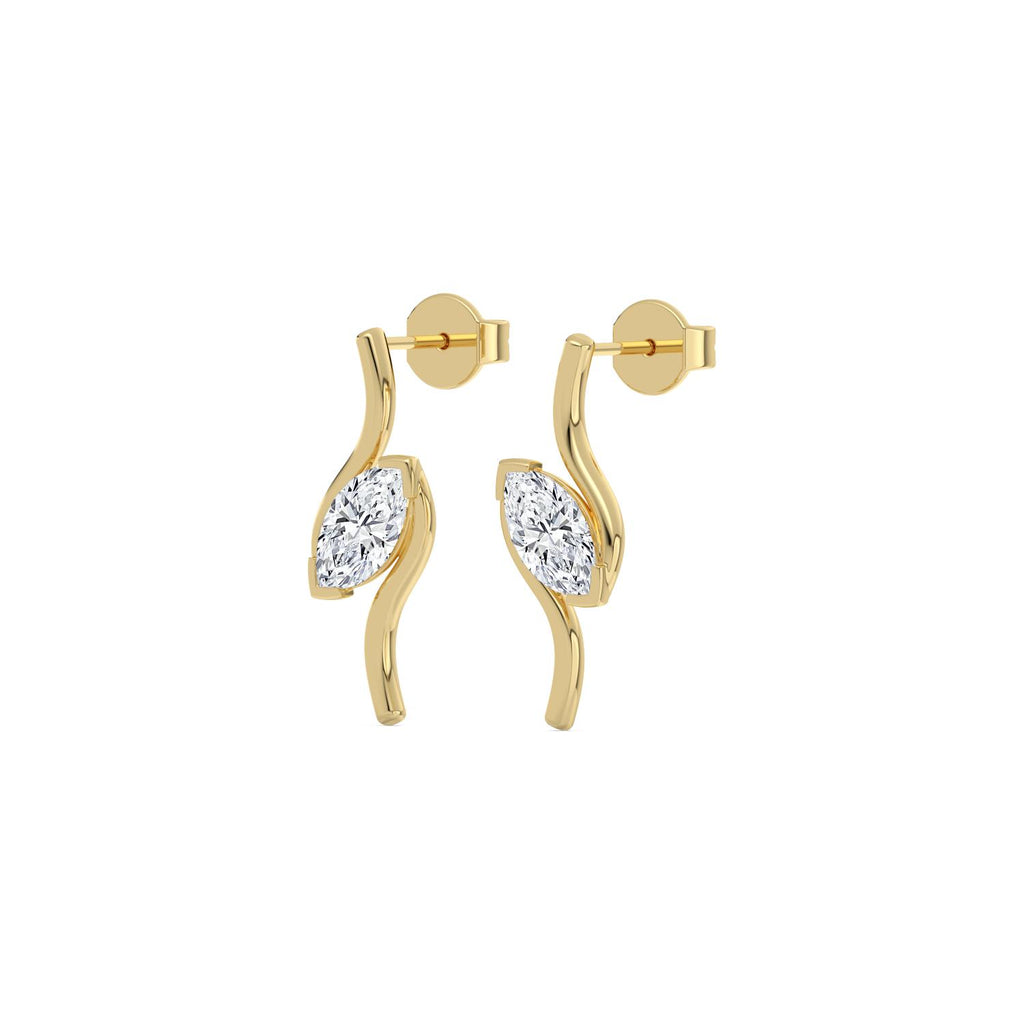 Yellow gold Diamond Earrings · 1.5 ctw