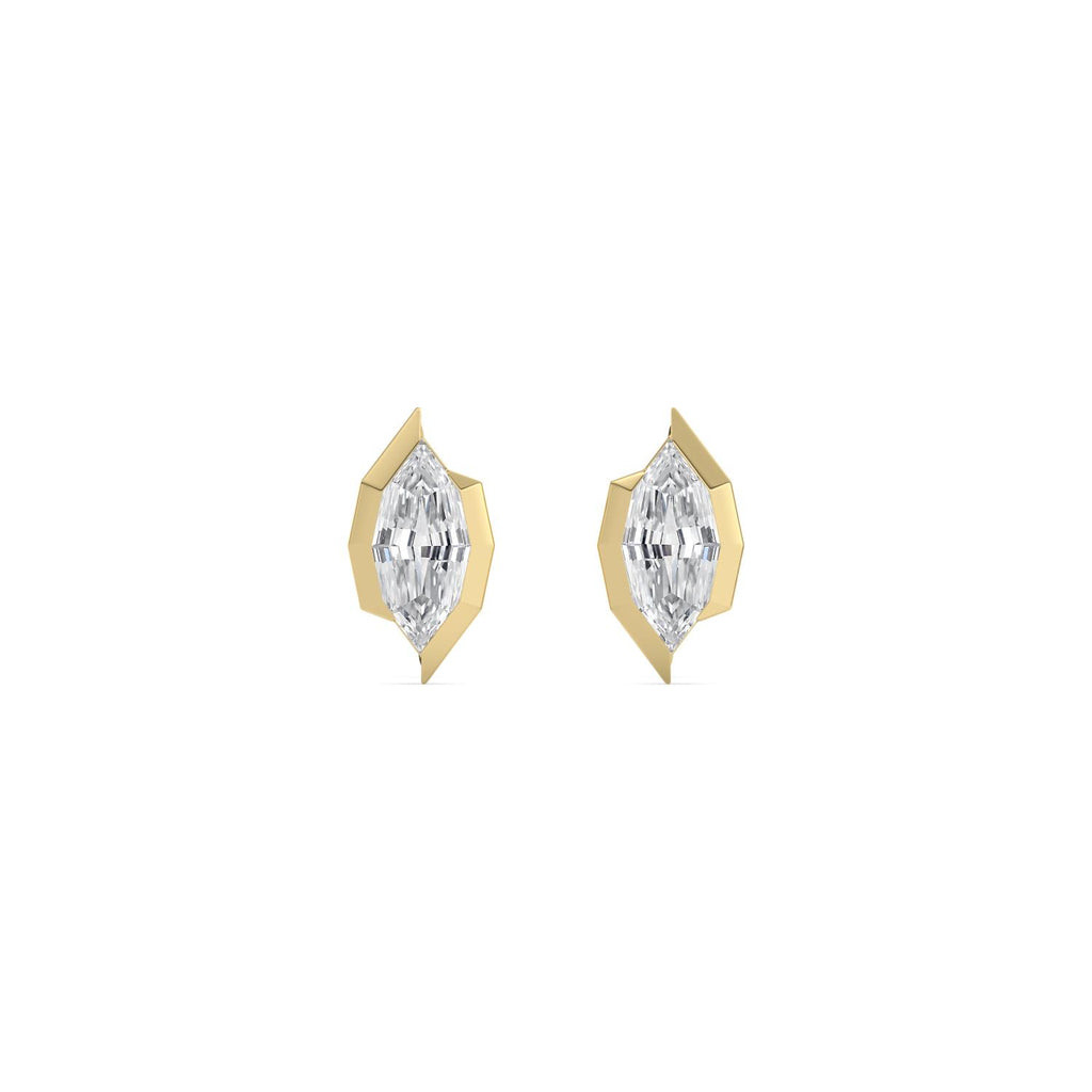 Yellow gold Diamond Earrings · 2 ctw