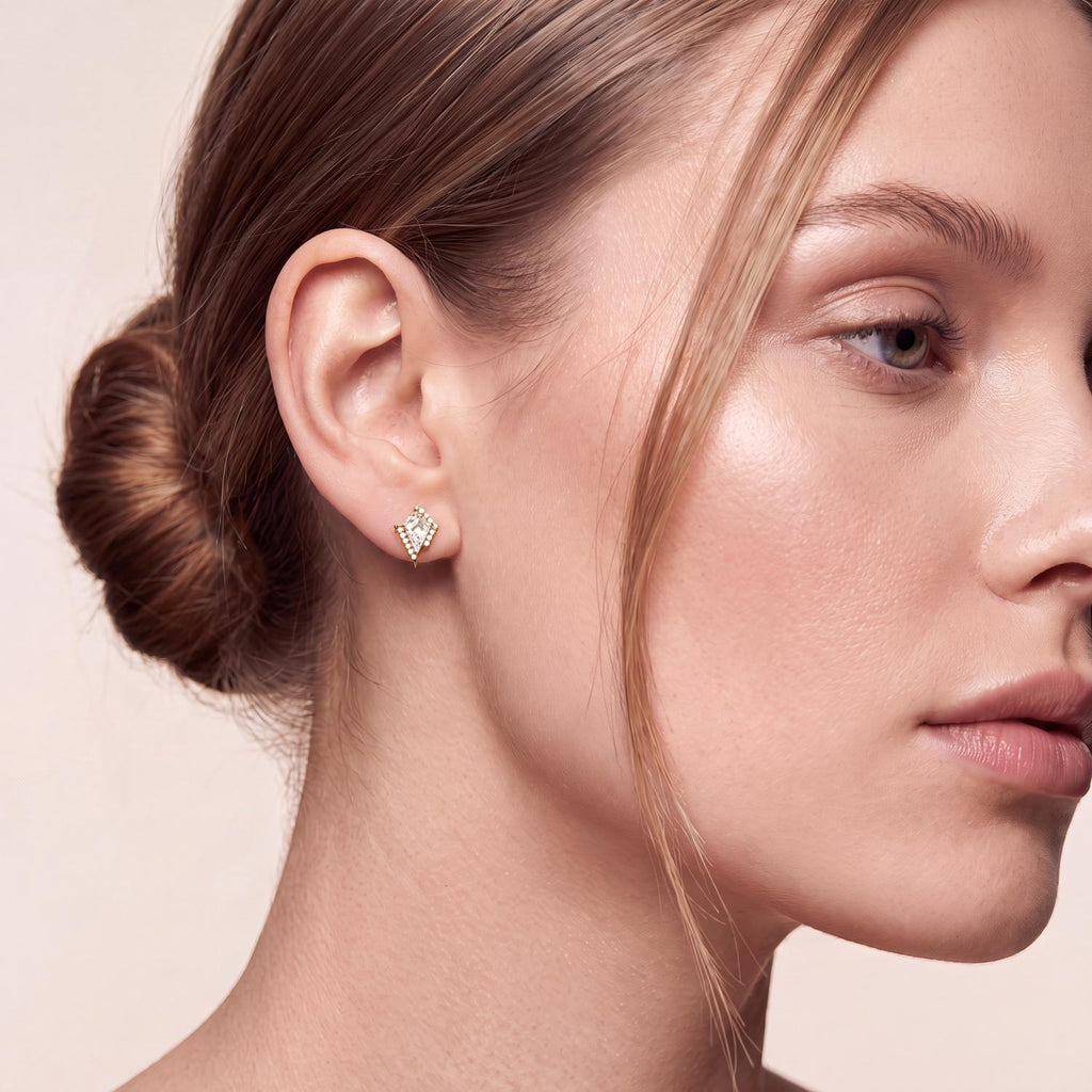 Yellow gold Diamond Earrings · 1.5 ctw