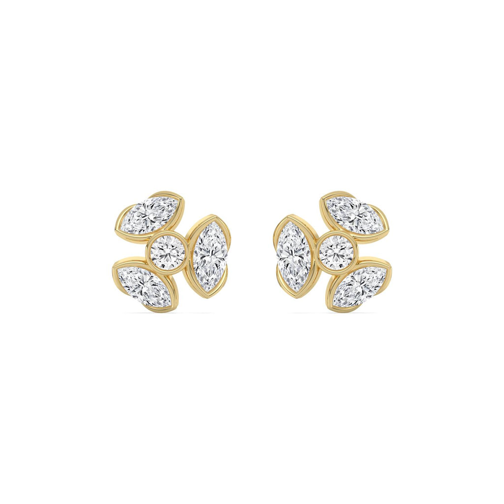 Yellow gold Diamond Earrings · 2.5 ctw