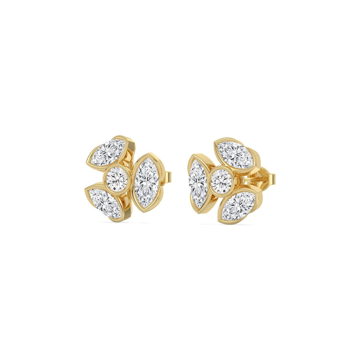 Yellow gold Diamond Earrings · 2.5 ctw