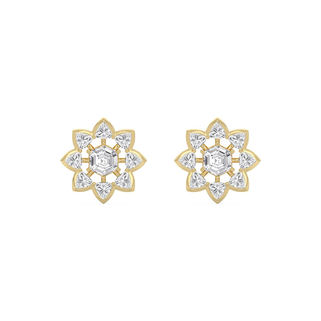 Yellow gold Diamond Earrings · 2.6 ctw