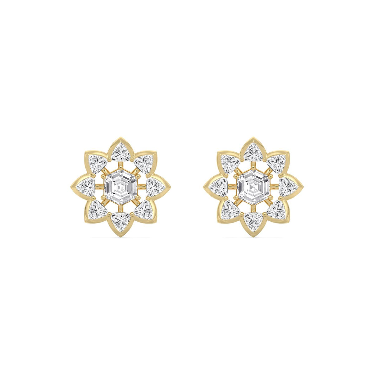 Yellow gold Diamond Earrings · 2.6 ctw