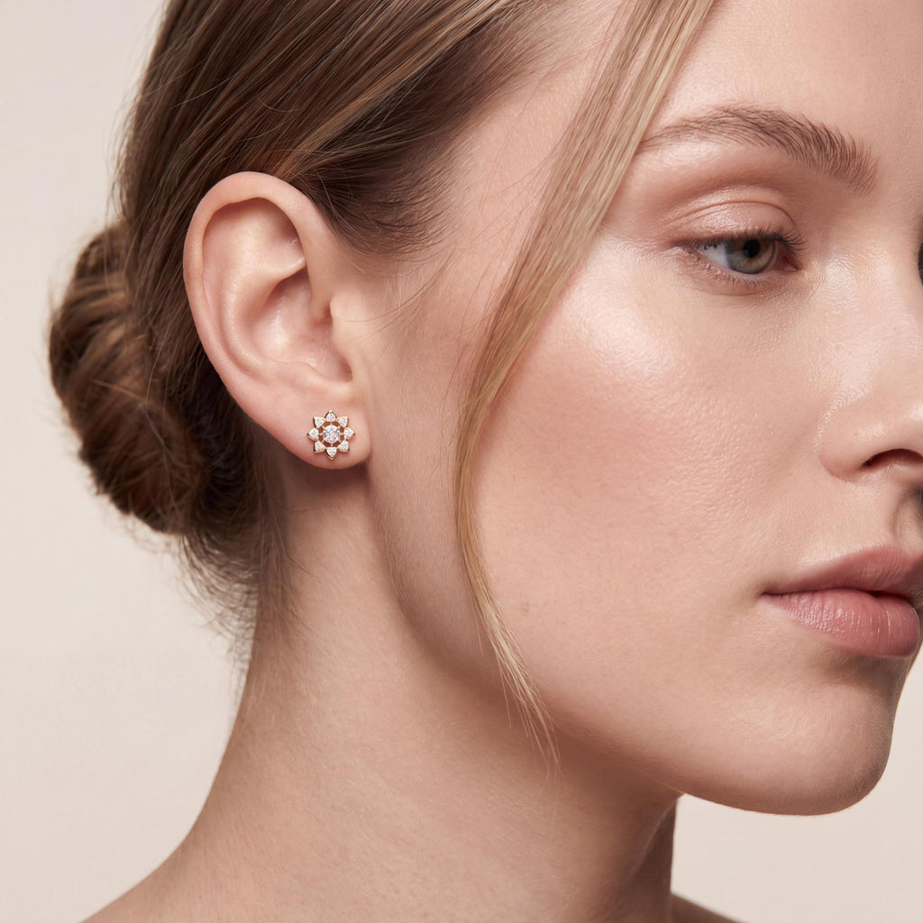 Yellow gold Diamond Earrings · 2.6 ctw