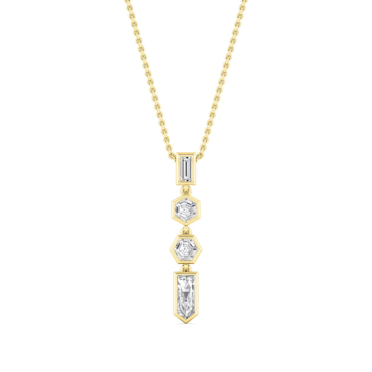 Yellow gold Diamond Pendant · 0.88 ctw