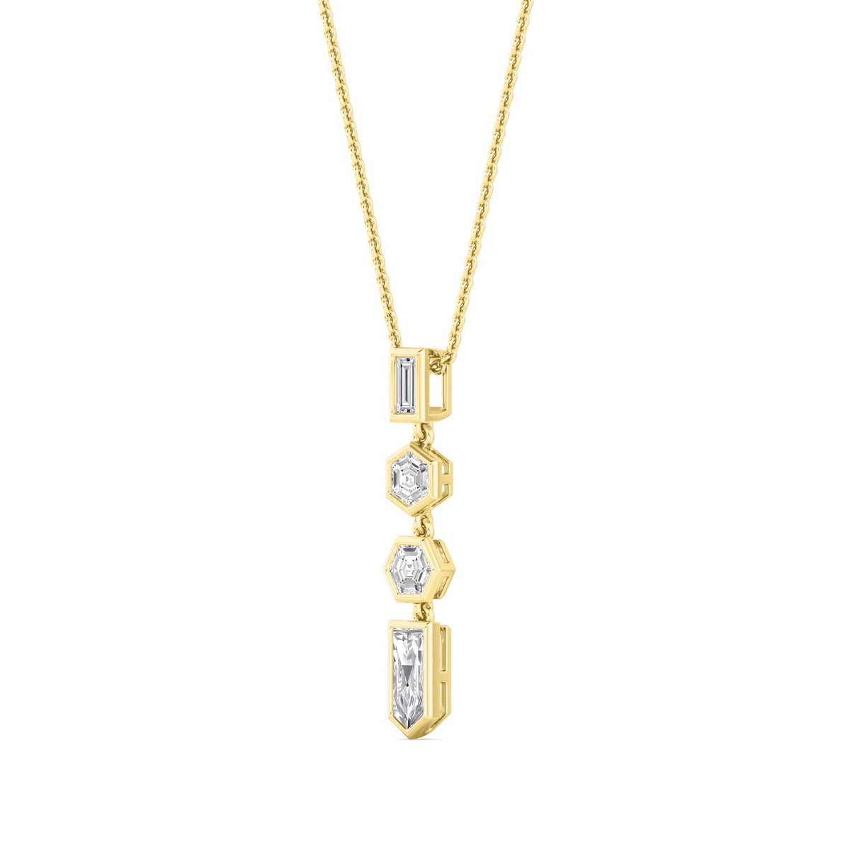 Yellow gold Diamond Pendant · 0.88 ctw