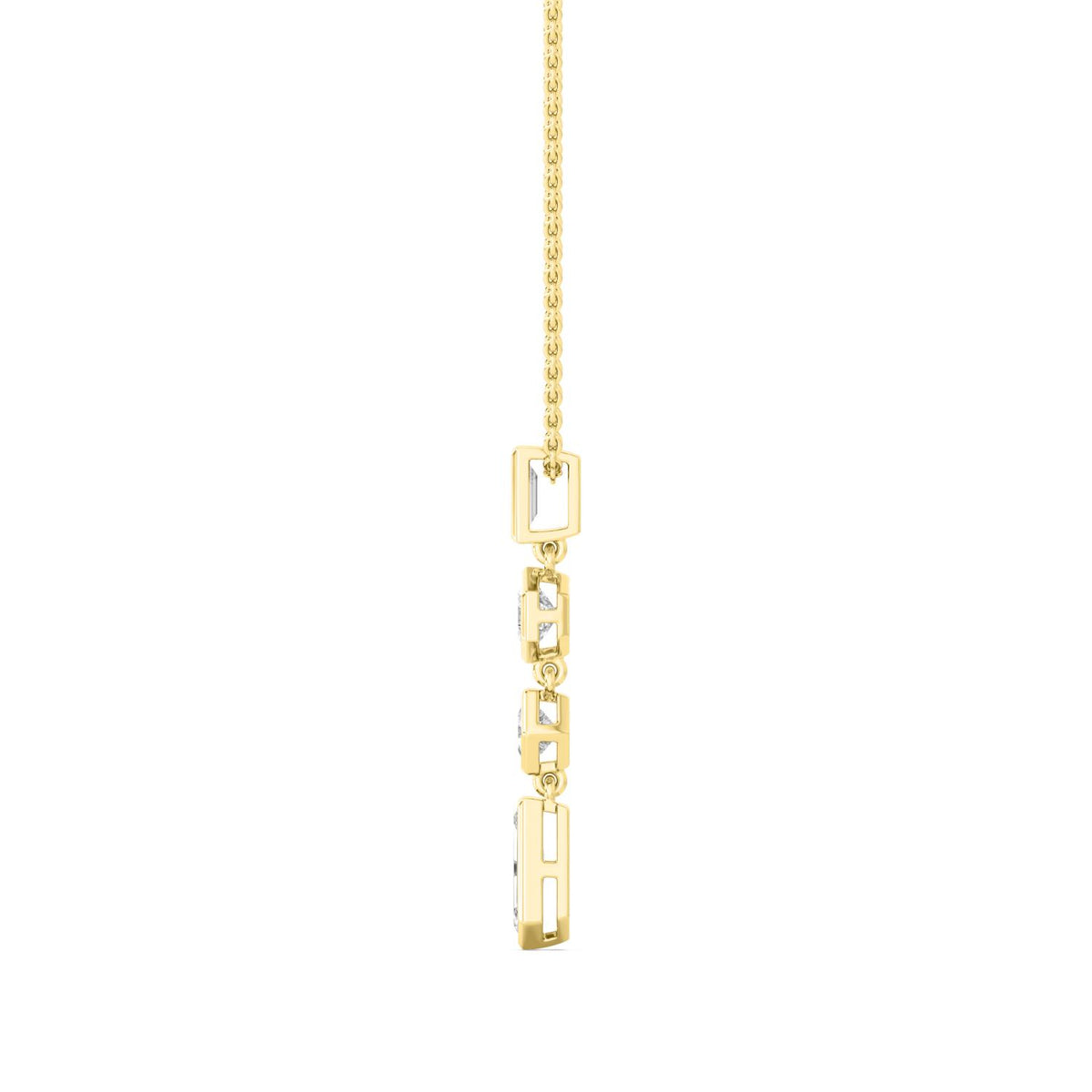 Yellow gold Diamond Pendant · 0.88 ctw