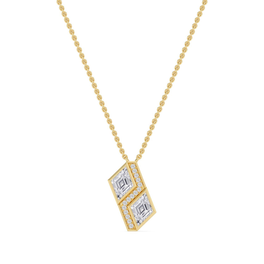 Yellow gold Diamond Pendant · 1 ctw