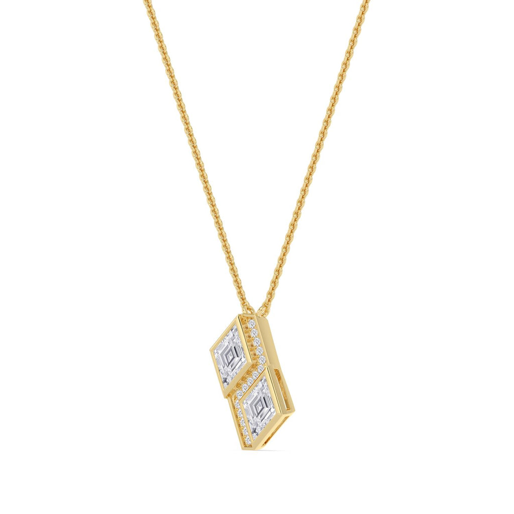 Yellow gold Diamond Pendant · 1 ctw