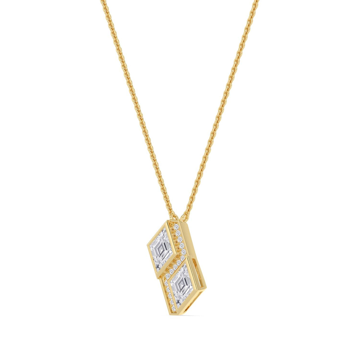 Yellow gold Diamond Pendant · 1 ctw