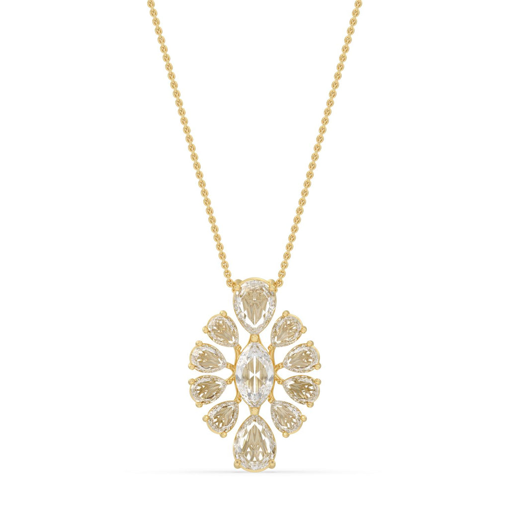 Yellow gold Diamond Pendant · 4.81 ctw