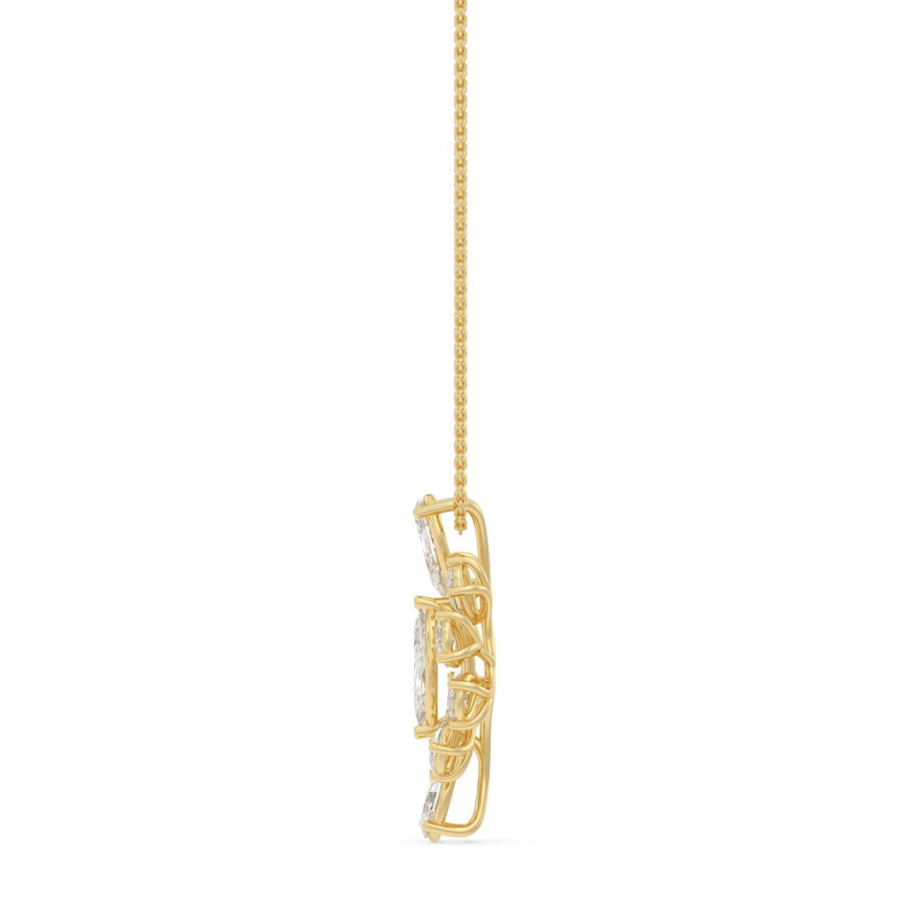 Yellow gold Diamond Pendant · 4.81 ctw