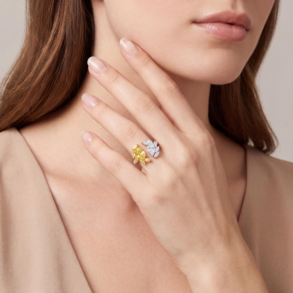 Yellow & White gold Yellow Oval Diamond Ring · 2.46 ctw