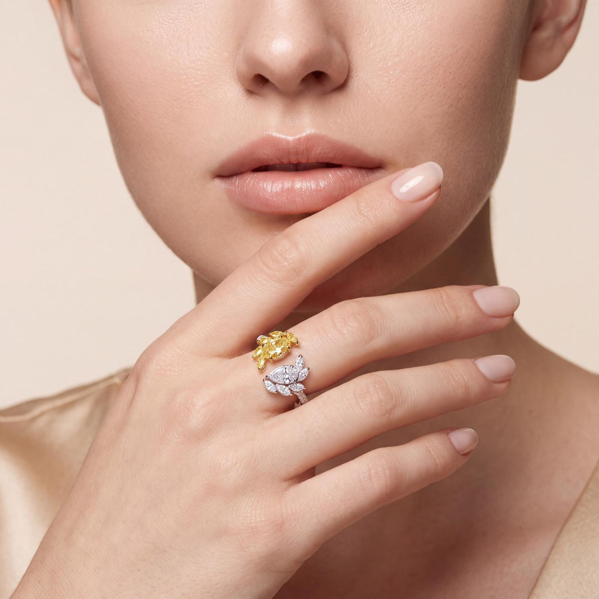 Yellow & White gold Yellow Oval Diamond Ring · 2.46 ctw