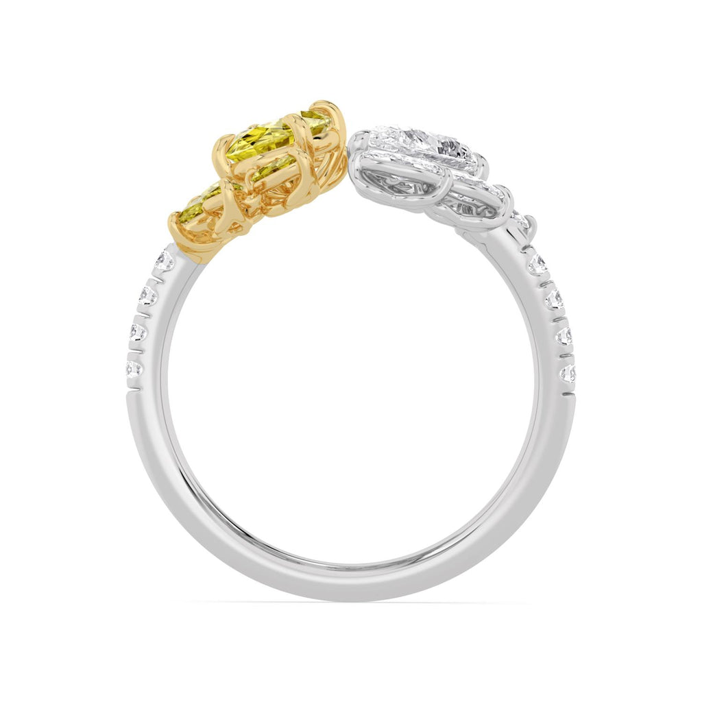 Yellow & White gold Yellow Oval Diamond Ring · 2.46 ctw