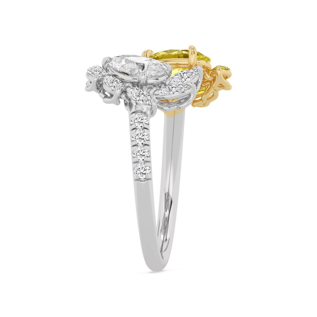 Yellow & White gold Yellow Oval Diamond Ring · 2.46 ctw