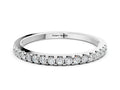 Silver Round Diamond Half Eternity Prong Set Band