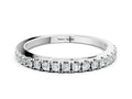Silver Round Diamond Pavé Set Eternity Band