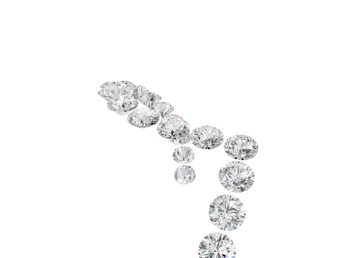 Silver Round Diamond Pavé V-Shaped Contour Band with Shared Prong Setting