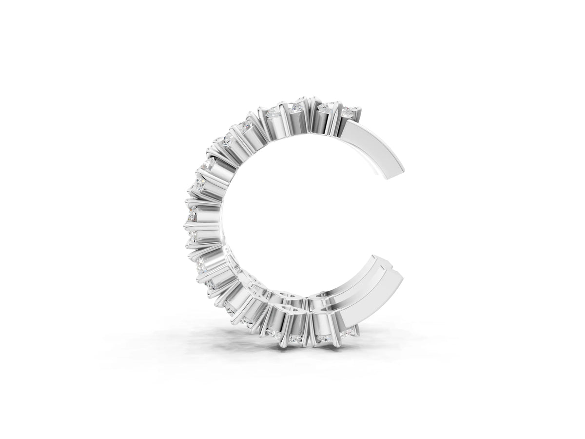 Silver Round Diamond Starlight Ear Cuff