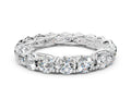 Silver Round Diamond Woven Full Eternity Band